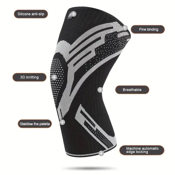 Compression Knee Support Elastic Breathable Sleeve – Gym Sports Relief