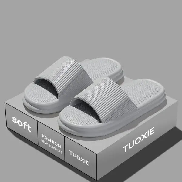 Concise EVA Slippers Soft Unisex Sandals for Non-slip Bathroom Use - Gray / 42-43