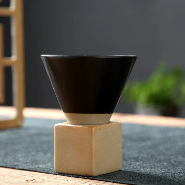Cone Coffee Cups in White Pink Black and Turquoise Options - Black / 200ml