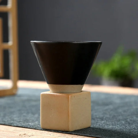 Cone Coffee Cups in White Pink Black and Turquoise Options - Black / 200ml