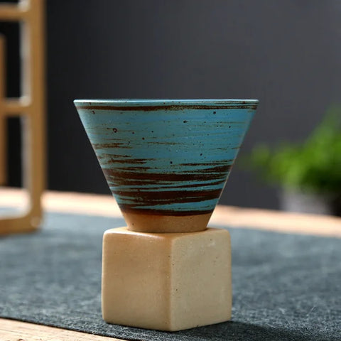 Cone Coffee Cups in White Pink Black and Turquoise Options - Turquoise / 200ml