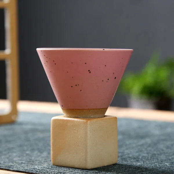 Cone Coffee Cups in White Pink Black and Turquoise Options - Pink / 200ml