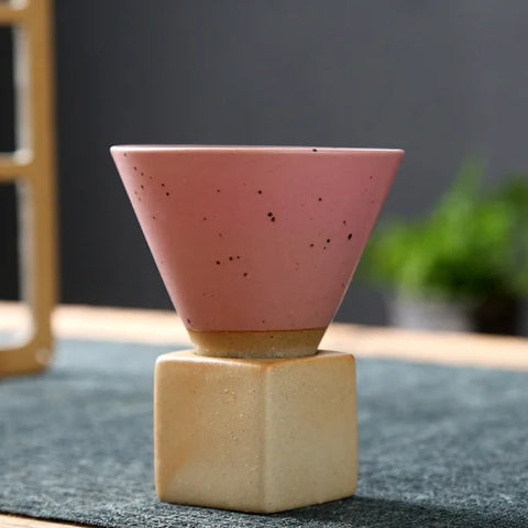 Cone Coffee Cups in White Pink Black and Turquoise Options - Pink / 200ml
