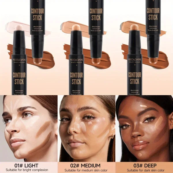 Contouring Stick with Double-Headed Concealer & Highlighter - V Face & High Nose Bridge - Himpall
