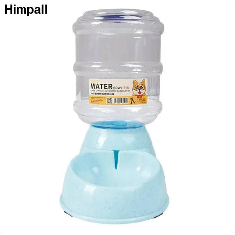 Dog Feeder with Plastic Water Bottle - Water Feeder Blue