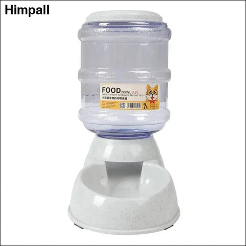 Dog Feeder with Plastic Water Bottle - Feeder Gray