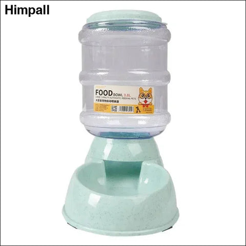 Dog Feeder with Plastic Water Bottle - Feeder Green