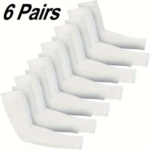 Cooling Compression Arm Sleeves 6 Pairs – UV Protection Sports Gear - baise
