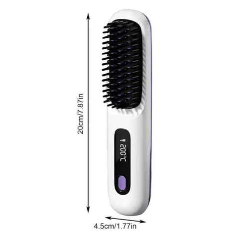 Cordless Electric Hot Comb: Portable USB Rechargeable Hair Styling Tool
