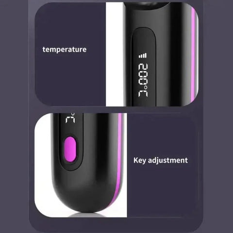 Cordless Electric Hot Comb: Portable USB Rechargeable Hair Styling Tool