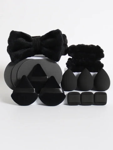 Cosmetic Puff Makeup Sponge Blender – Beauty Egg & Foundation Sponges with Wristband & Headband - Himpall