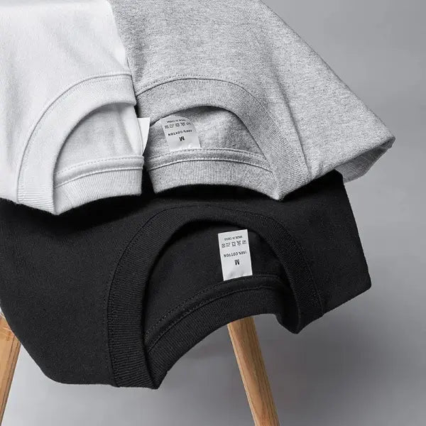 100% Cotton Long Sleeve Men’s T-Shirt – New Solid Color Round Neck Tee