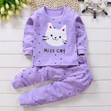 Cotton Baby Girl Clothing Set – Winter & Spring Pajamas for Newborns & Kids 0–5 Years Cartoon Casual - as picture 2