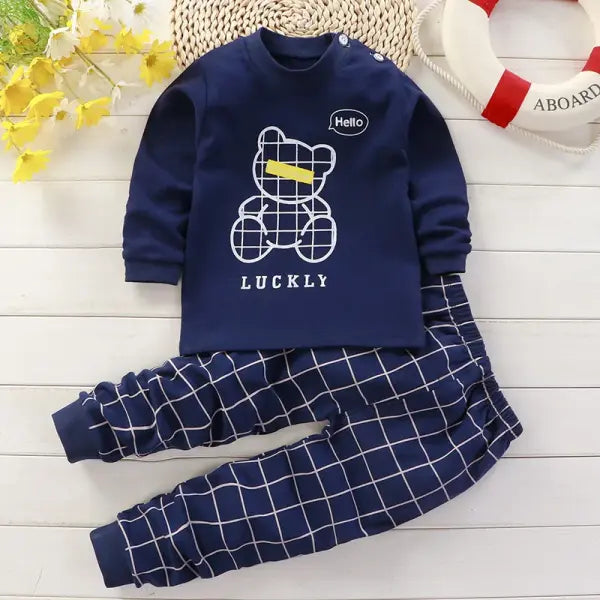 Cotton Baby Girl Clothing Set – Winter & Spring Pajamas for Newborns & Kids 0–5 Years Cartoon Casual - as picture 3