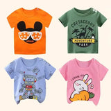 Cotton Cartoon Summer T-Shirts for Kids 4T-5T