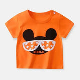 Cotton Cartoon Summer T-Shirts for Kids 4T-5T - Glasses bear / 4T-5T