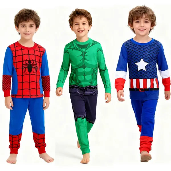 Cotton Superhero Boys Pajamas Soft Kids Sleepwear