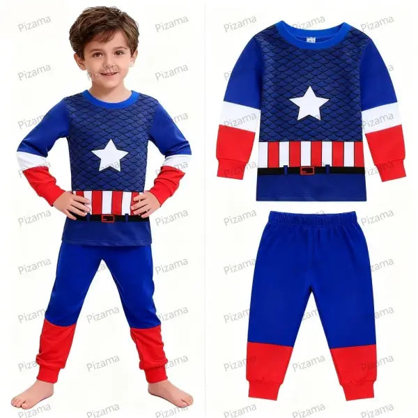 Cotton Superhero Boys Pajamas Soft Kids Sleepwear - DSY-PD07 / 2T(90)