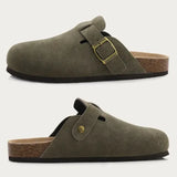 Cow Suede Mules with Arch Support for Indoor Outdoor Comfort