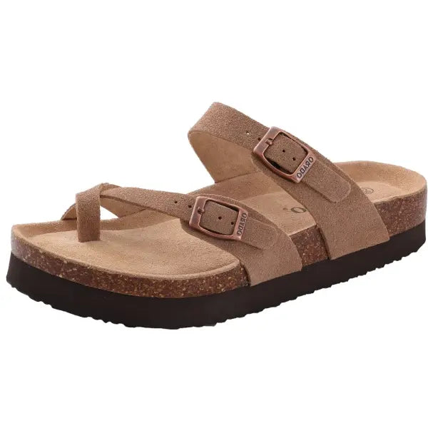 Cow Suede Mules with Arch Support for Indoor Outdoor Comfort - Apricot F / 36