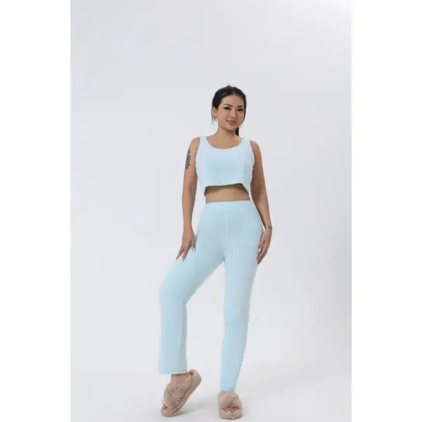 Cozy Pajama Set 3 Piece Lounge Set Cute Loungewear Warm Suit Sets Matching Set Lounge Set 3 Piece Pant Sets Women