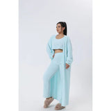 Cozy Pajama Set 3 Piece Lounge Set Cute Loungewear Warm Suit Sets Matching Set Lounge Set 3 Piece Pant Sets Women