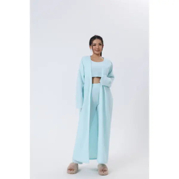 Cozy Pajama Set 3 Piece Lounge Set Cute Loungewear Warm Suit Sets Matching Set Lounge Set 3 Piece Pant Sets Women