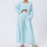Cozy Pajama Set 3 Piece Lounge Set Cute Loungewear Warm Suit Sets Matching Set Lounge Set 3 Piece Pant Sets Women
