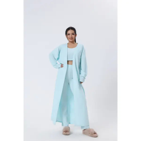Cozy Pajama Set 3 Piece Lounge Set Cute Loungewear Warm Suit Sets Matching Set Lounge Set 3 Piece Pant Sets Women