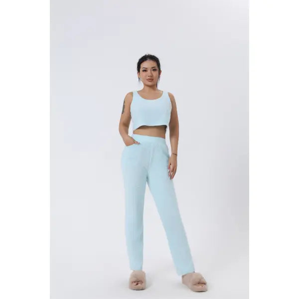 Cozy Pajama Set 3 Piece Lounge Set Cute Loungewear Warm Suit Sets Matching Set Lounge Set 3 Piece Pant Sets Women