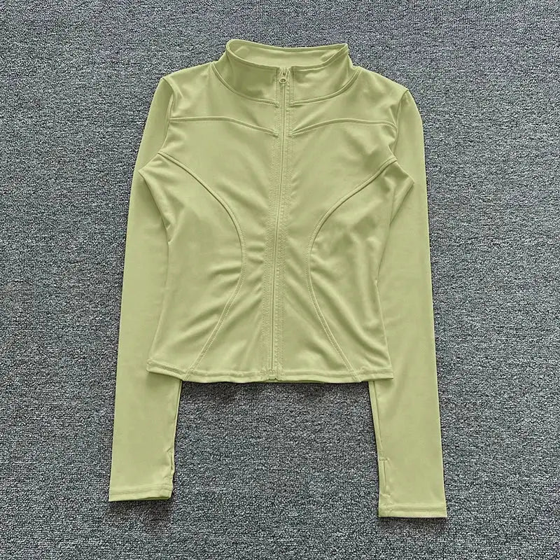 Crazy Seed Junior Womens Knit Jacket Polyester Spandex Material - Cardamom green / S