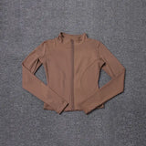 Crazy Seed Junior Womens Knit Jacket Polyester Spandex Material - camel / XXL