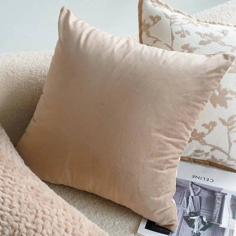 Cream Pillowcase for Elegant Home Decor - 45x45cm 4 / With pillow core