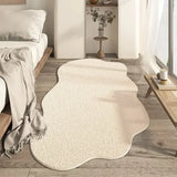 Cream Style Irregular Carpet Minimalist Bedroom Rugs Living Room Lounge Non-Slip Home Decorative Comfortable Soft Floor