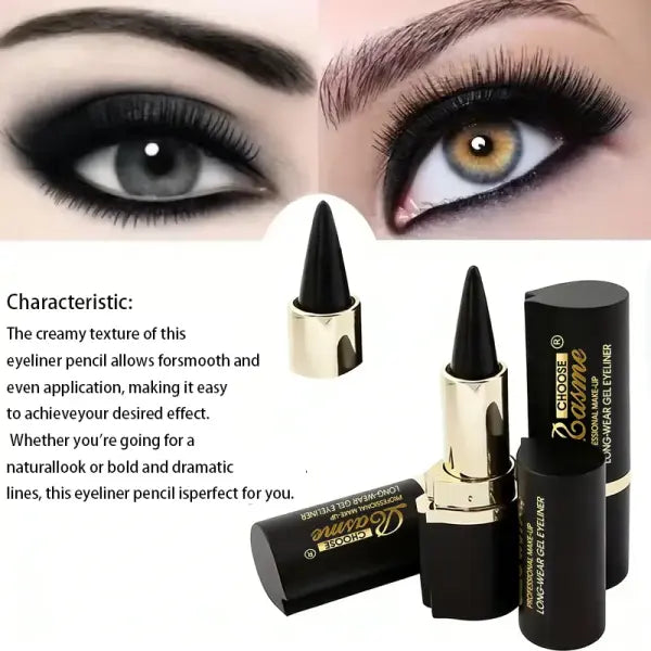 Creamy texture Eyeliner 1 Count /2 Counts Easy Coloring Sweat Proof High Pier Pencil Daily Makeup Accessories for Women