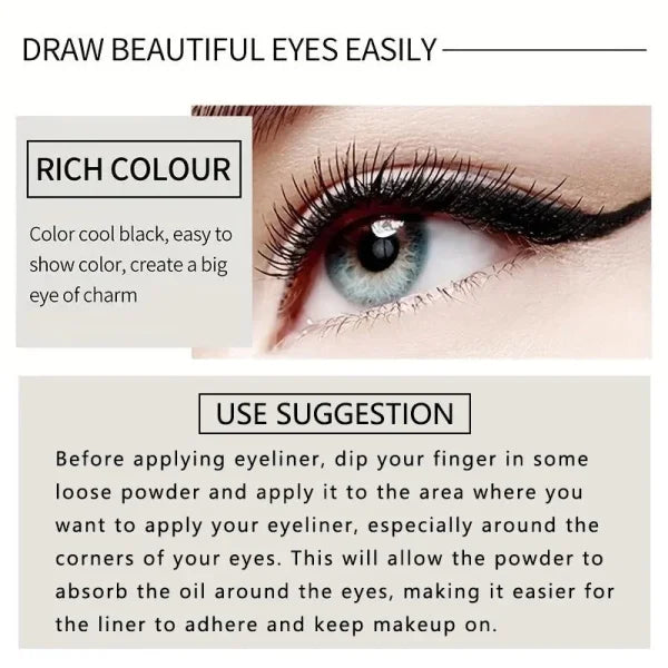 Creamy Texture Eyeliner Pencil – 1 or 2 Count, Sweat-Proof, Easy Coloring, High Pigment Daily Makeup for Women - Himpall