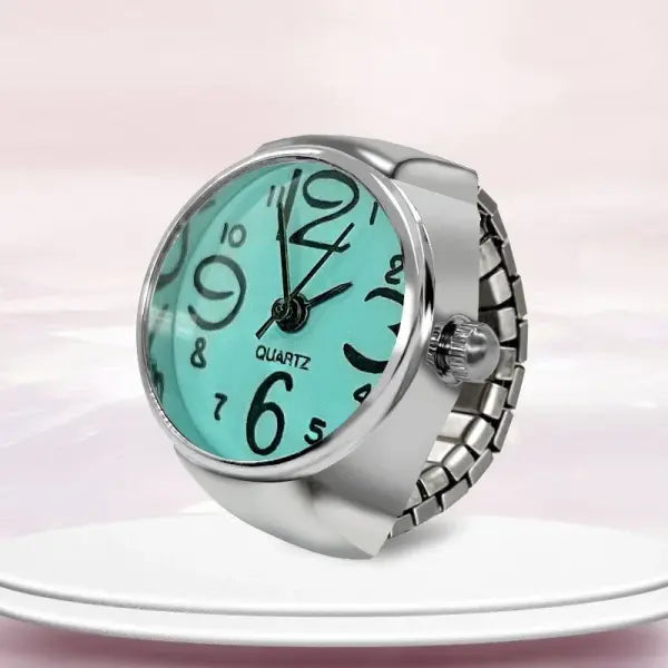 Creative Ring Watch Alloy Circular Dial Fashion Accessory