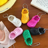 Creative Mini Slippers Keychain Pendant – Cute Hole Shoes Accessory for Couples Versatile Small Charm