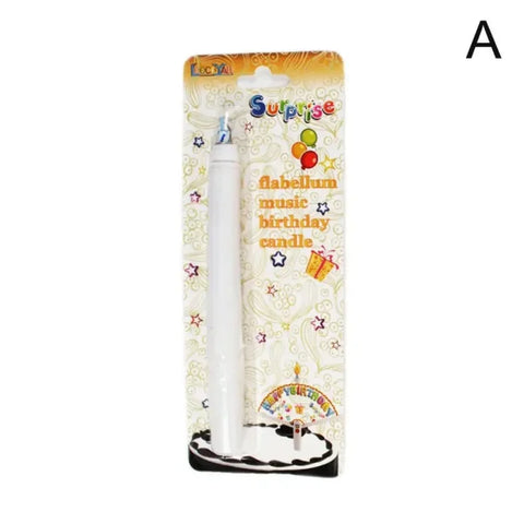 Creative Surprise Fan Birthday Candle with Clown Design for Traditional Birthdays - white / CHINA