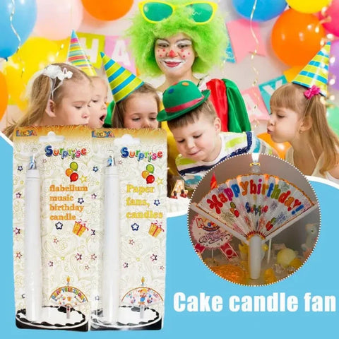 Creative Surprise Fan Birthday Candle with Clown Design for Traditional Birthdays