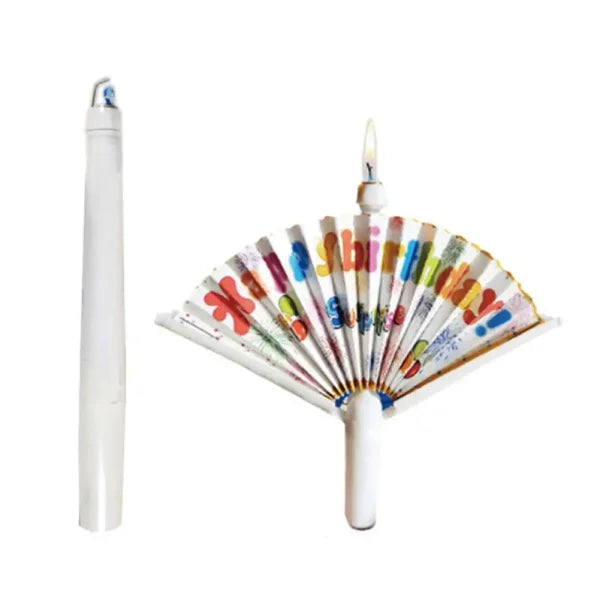 Creative Surprise Fan Birthday Candle with Clown Design for Traditional Birthdays