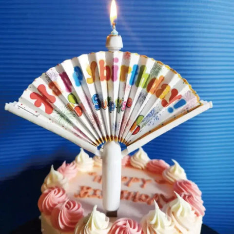 Creative Surprise Fan Birthday Candle with Clown Design for Traditional Birthdays