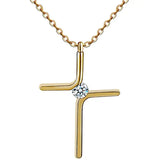 Cross Pendant New Simple Necklace Titanium Steel Plating - Gold / 10PCS - None