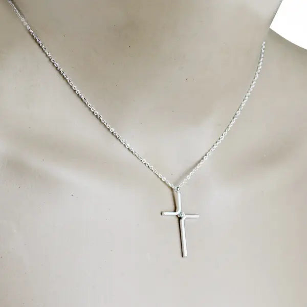 Cross Pendant New Simple Necklace Titanium Steel Plating - None