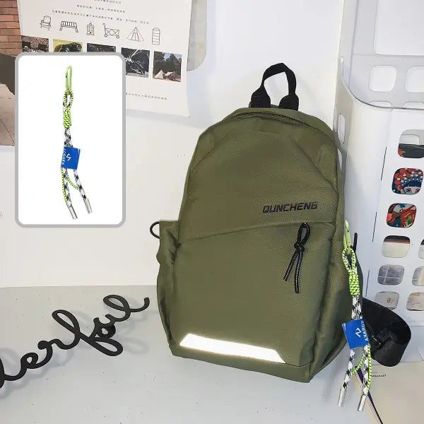 Water Resistance Nylon Crossbody Bag for Cycling - Green Strap Pendant