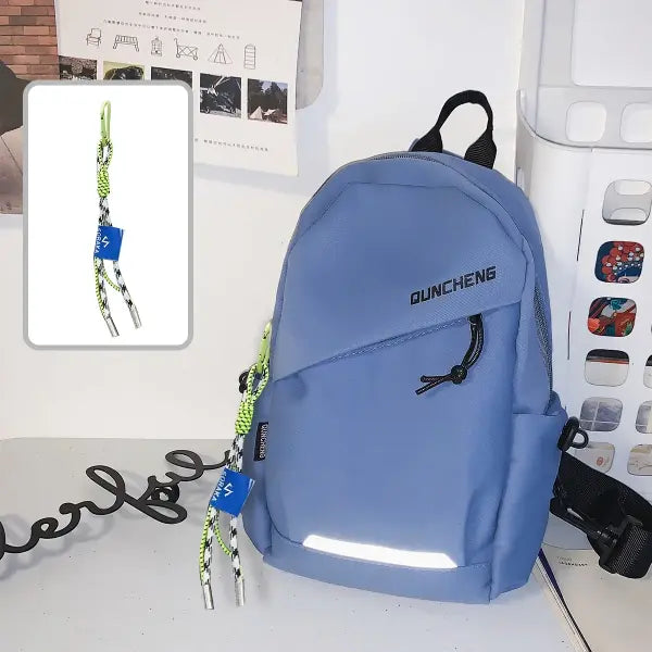 Water Resistance Nylon Crossbody Bag for Cycling - Blue Strap Pendant