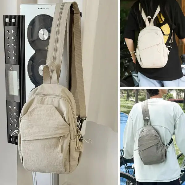 Water Resistance Nylon Crossbody Bag for Cycling - 9014 Khaki 1