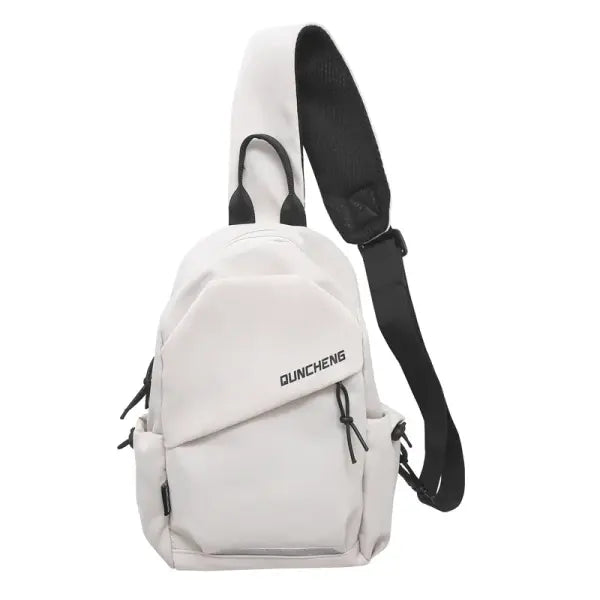 Water Resistance Nylon Crossbody Bag for Cycling - White