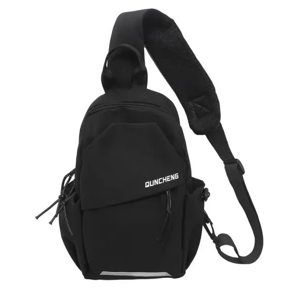 Water Resistance Nylon Crossbody Bag for Cycling - Black