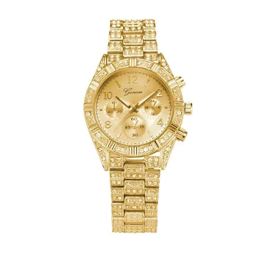 Crystal Quartz Watch - Gold